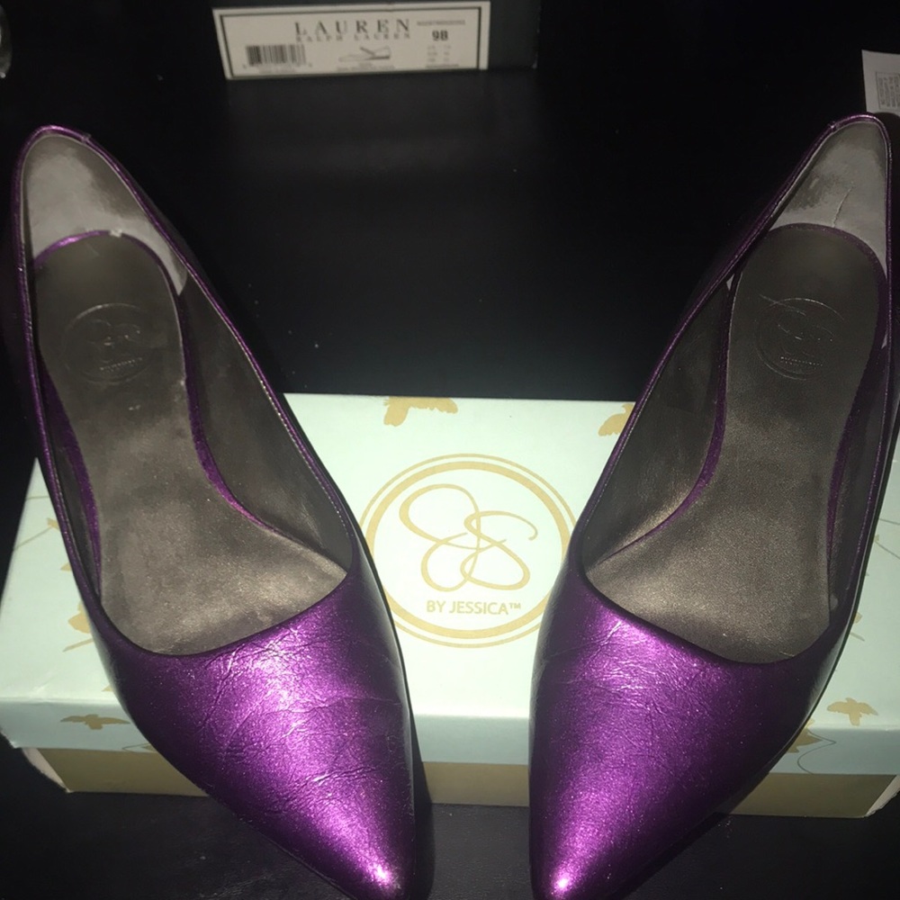 USED-Purple JS By Jessica Simpson flats